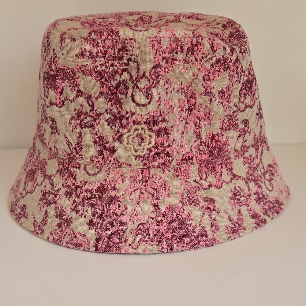 Maje Pink and Cream Bucket Hat